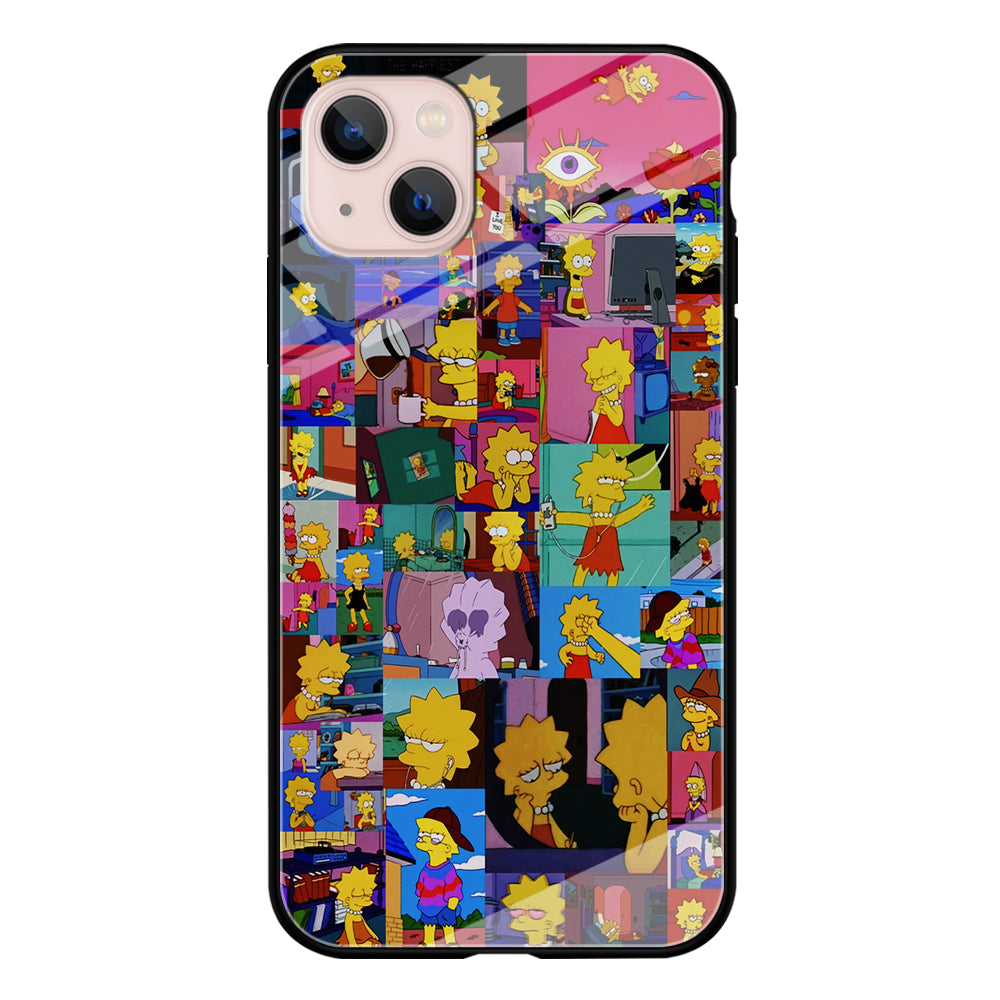 Lisa Simpson Aesthetic iPhone 13 Mini Case-Phone Case-Tempered Glass Case-Altracase