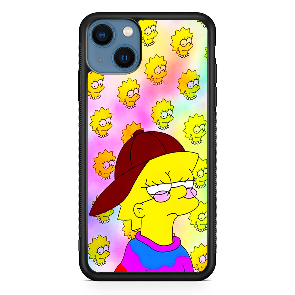 Lisa Simpson Hypebeast iPhone 13 Mini Case-Phone Case-Rubber Black (2D Case)-Altracase