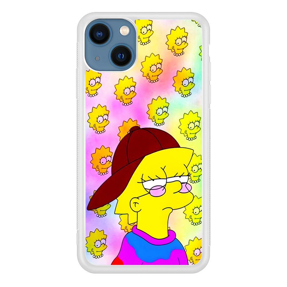 Lisa Simpson Hypebeast iPhone 13 Mini Case-Phone Case-Rubber White (2D Case)-Altracase