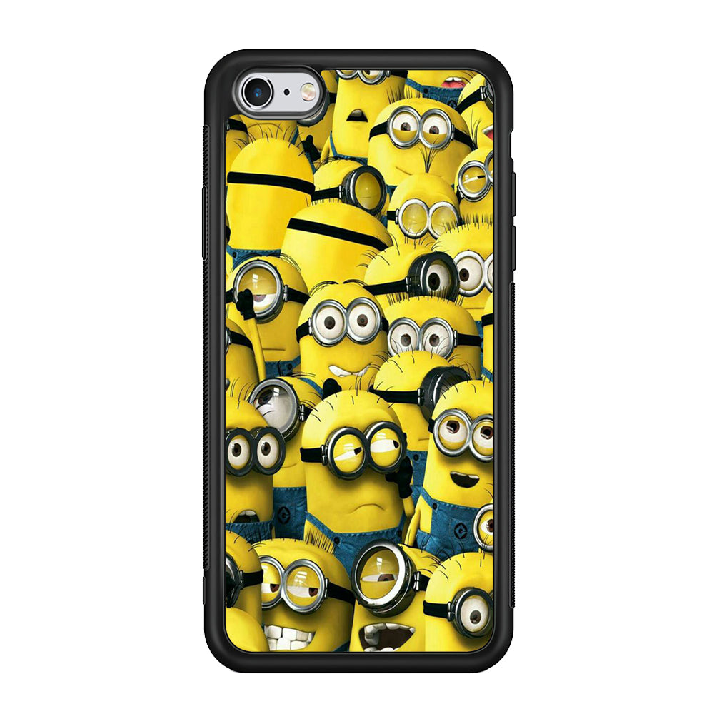Lots of Minion iPhone 6 Plus | 6s Plus Case-Phone Case-Rubber Black (2D Case)-Altracase