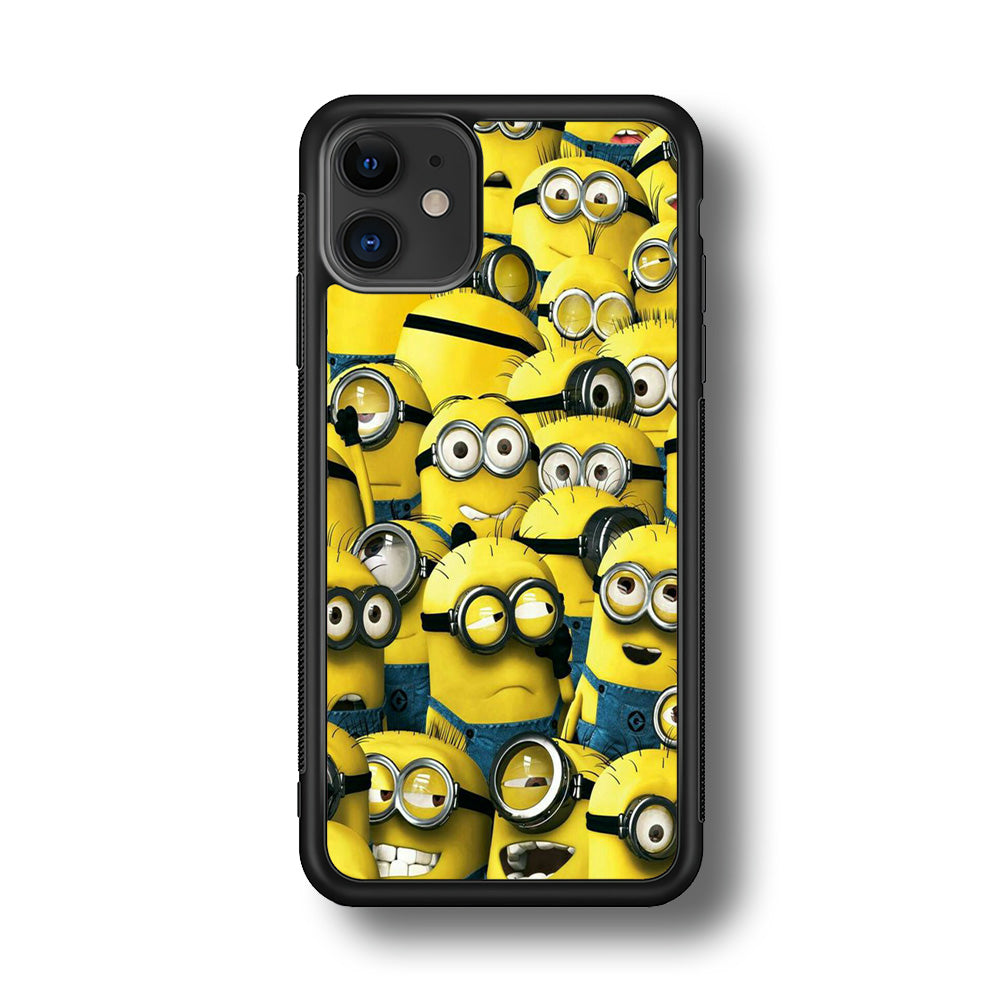 Lots of Minion iPhone 11 Case-Phone Case-Rubber Black (2D Case)-Altracase