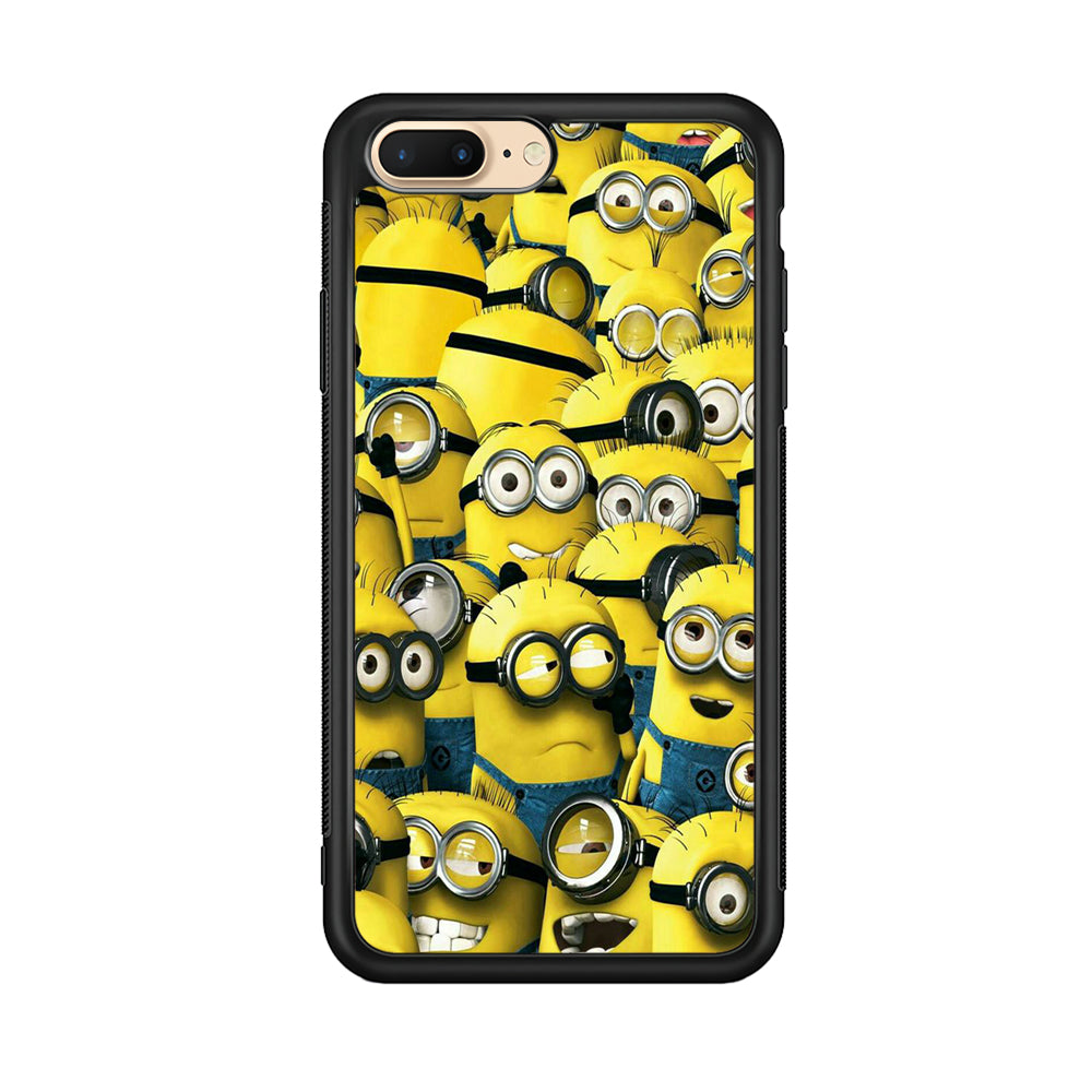 Lots of Minion iPhone 7 Plus Case-Phone Case-Rubber Black (2D Case)-Altracase
