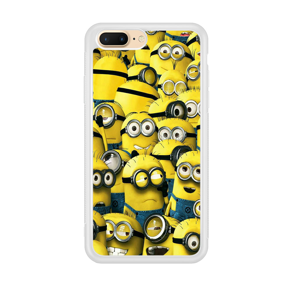 Lots of Minion iPhone 7 Plus Case-Phone Case-Rubber White (2D Case)-Altracase