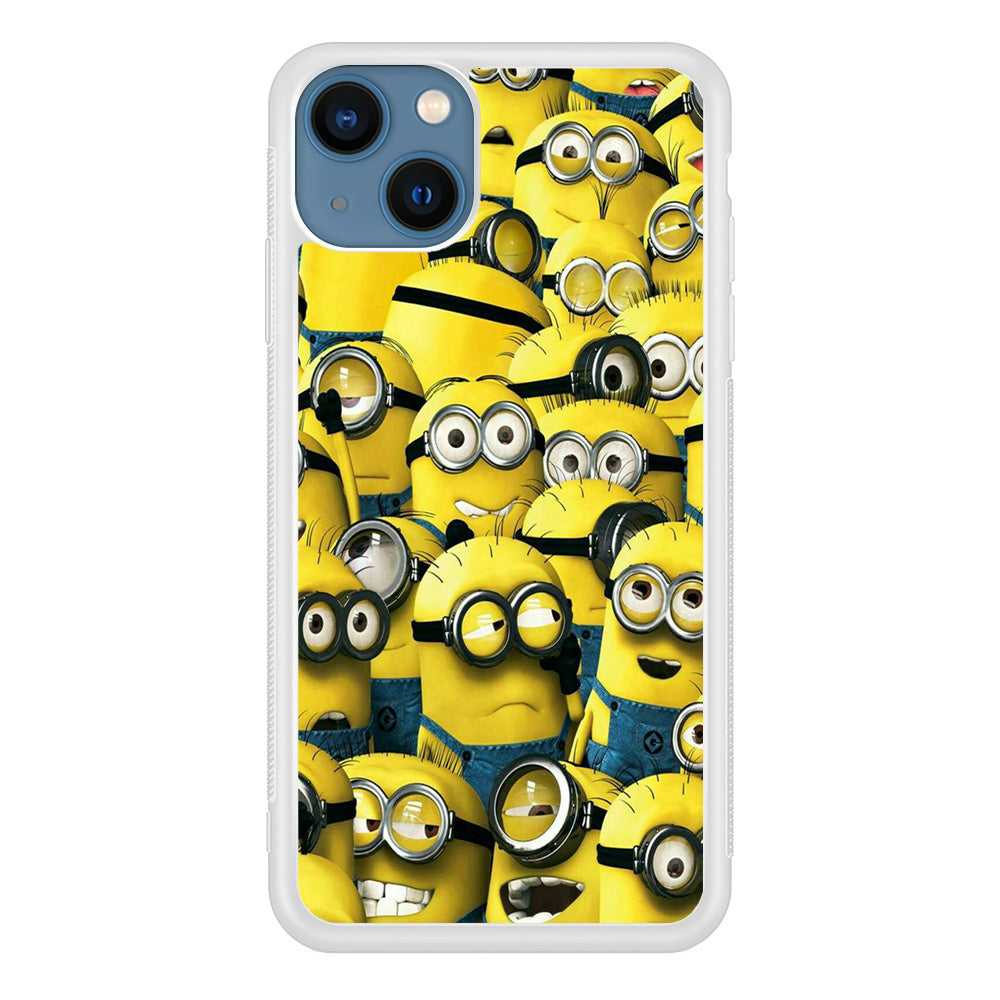 Lots of Minion iPhone 13 Case-Phone Case-Rubber White (2D Case)-Altracase