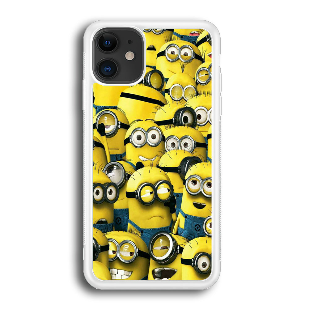 Lots of Minion iPhone 12 Mini Case-Phone Case-Rubber White (2D Case)-Altracase