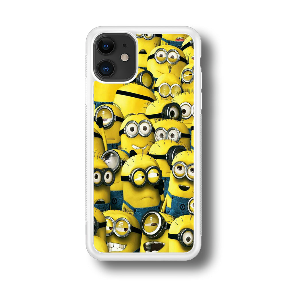Lots of Minion iPhone 11 Case-Phone Case-Rubber White (2D Case)-Altracase