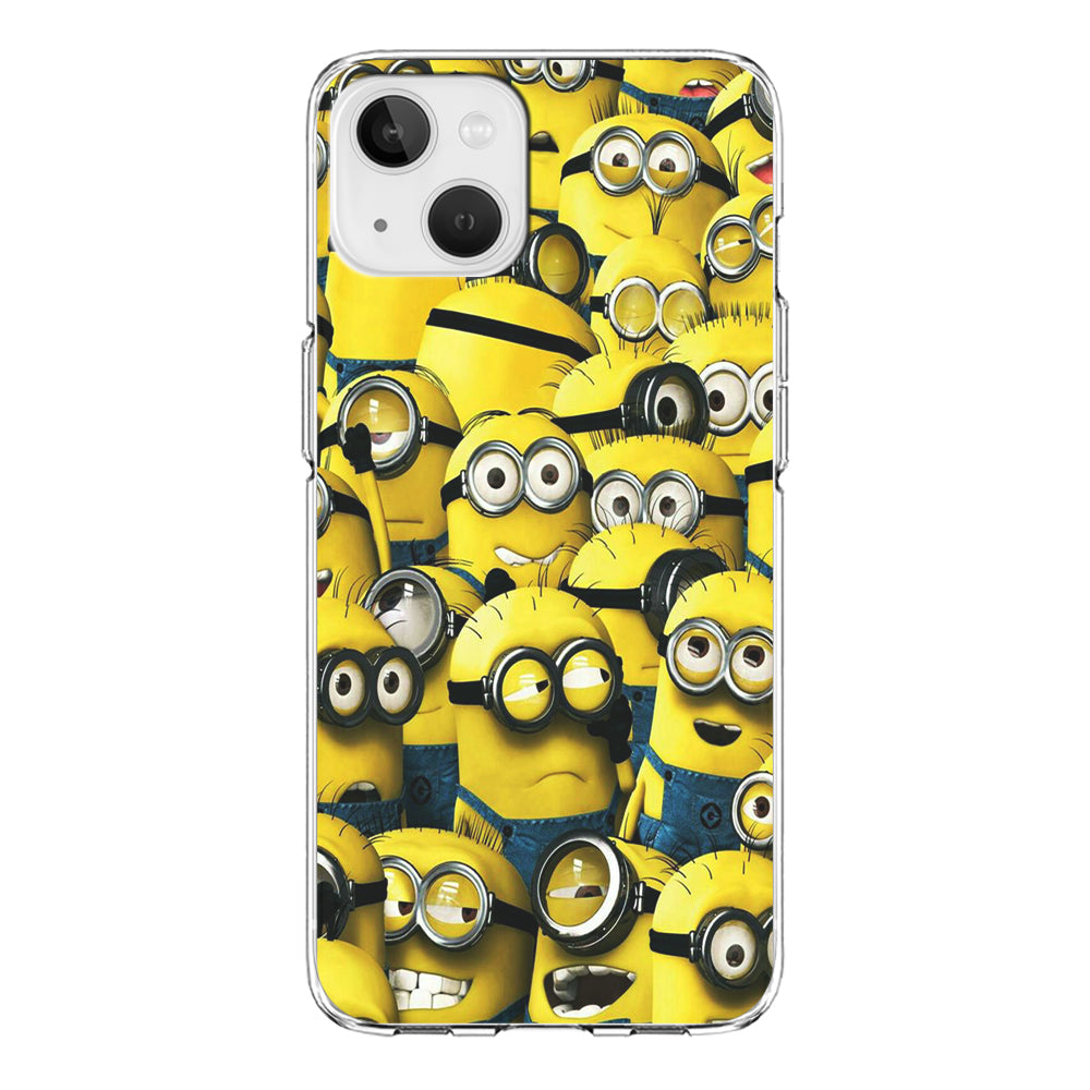 Lots of Minion iPhone 13 Mini Case-Phone Case-Clear Soft Case-Altracase