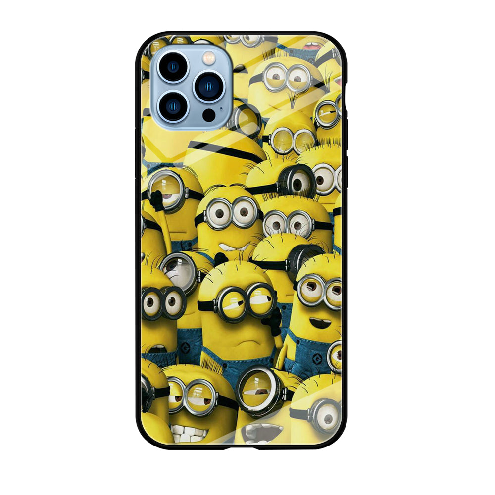 Lots of Minion iPhone 12 Pro Max Case-Phone Case-Tempered Glass Case-Altracase