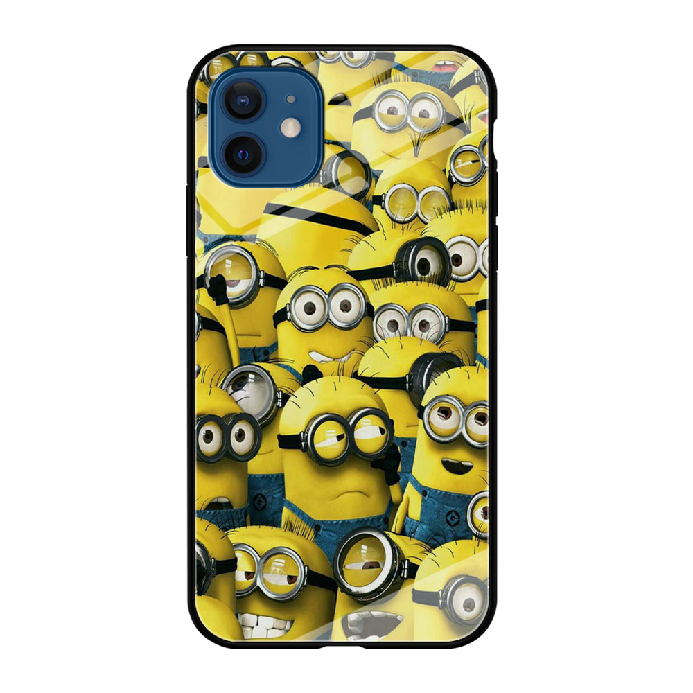 Lots of Minion iPhone 12 Case-Phone Case-Tempered Glass Case-Altracase