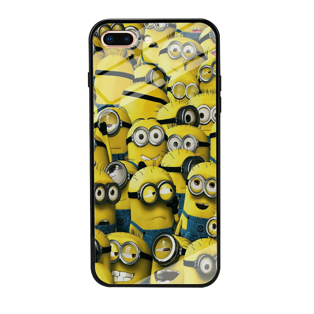 Lots of Minion iPhone 8 Plus Case-Phone Case-Tempered Glass Case-Altracase