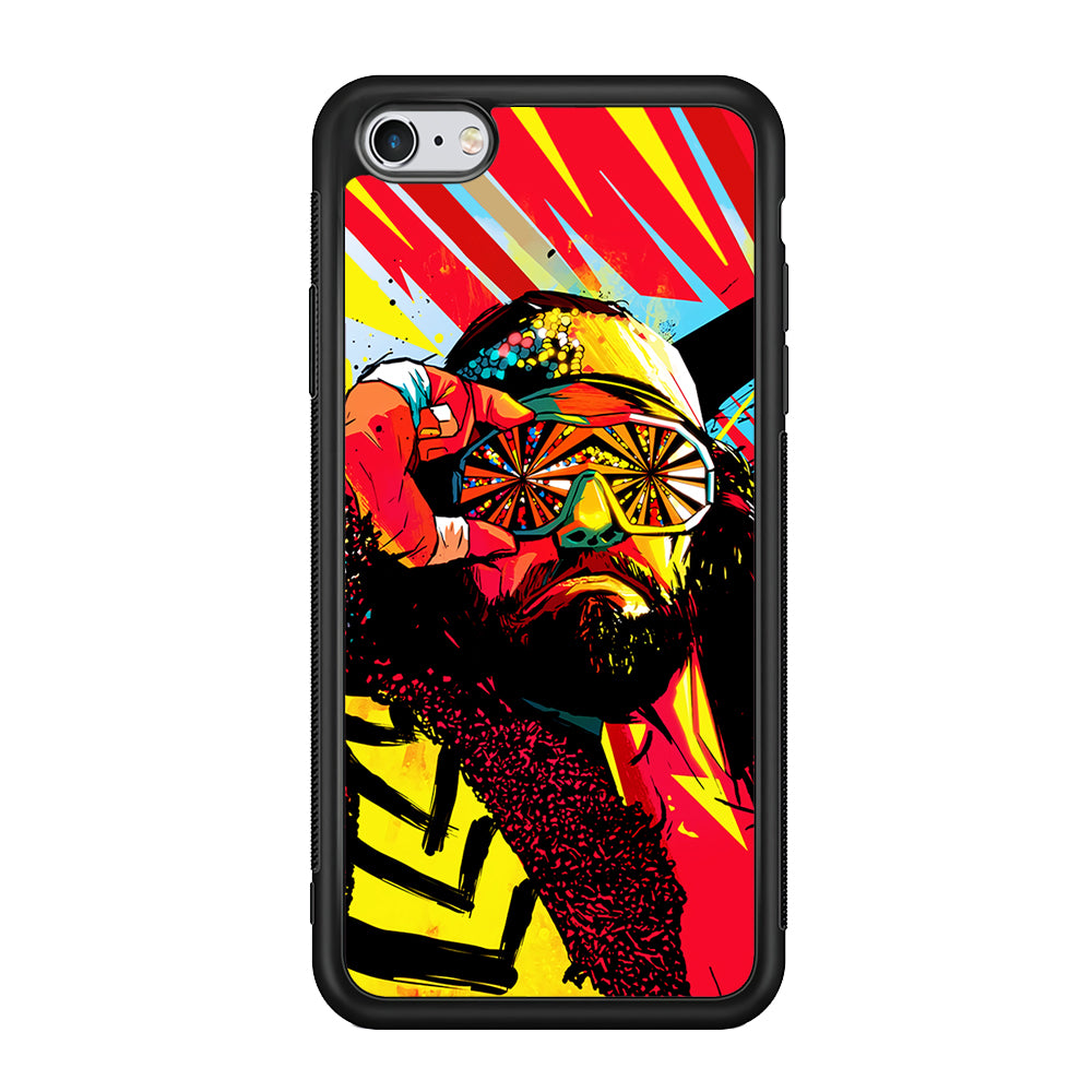 Macho Man Randy Art iPhone 6 Plus | 6s Plus Case-Phone Case-Rubber Black (2D Case)-Altracase