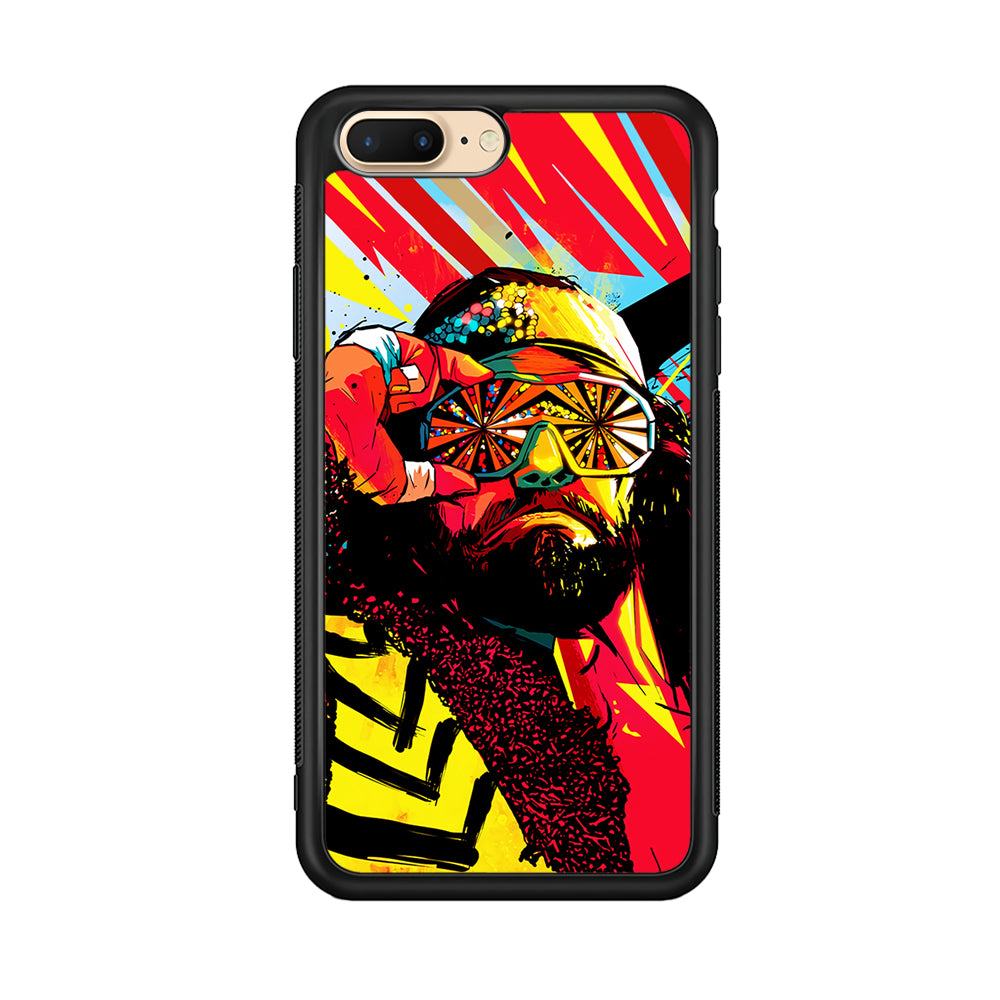 Macho Man Randy Art iPhone 7 Plus Case-Phone Case-Rubber Black (2D Case)-Altracase