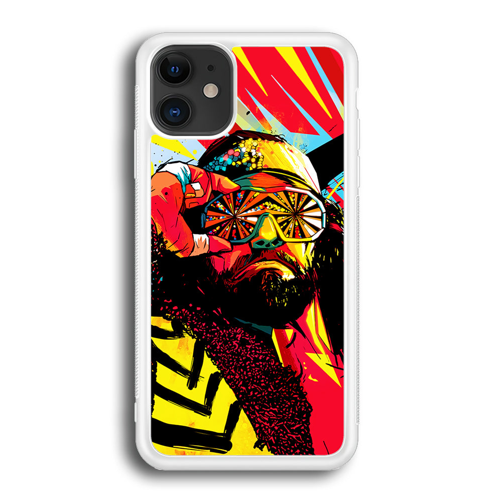 Macho Man Randy Art iPhone 12 Case-Phone Case-Rubber White (2D Case)-Altracase