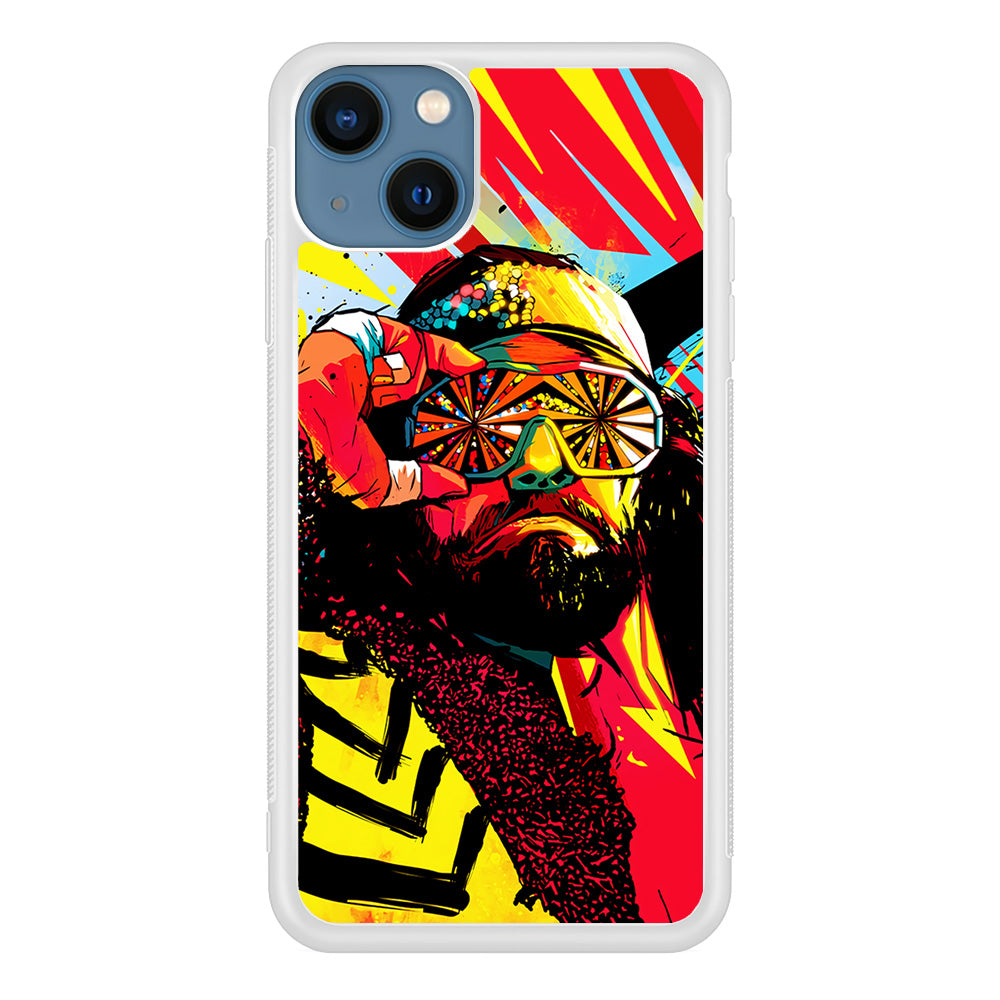 Macho Man Randy Art iPhone 13 Mini Case-Phone Case-Rubber White (2D Case)-Altracase