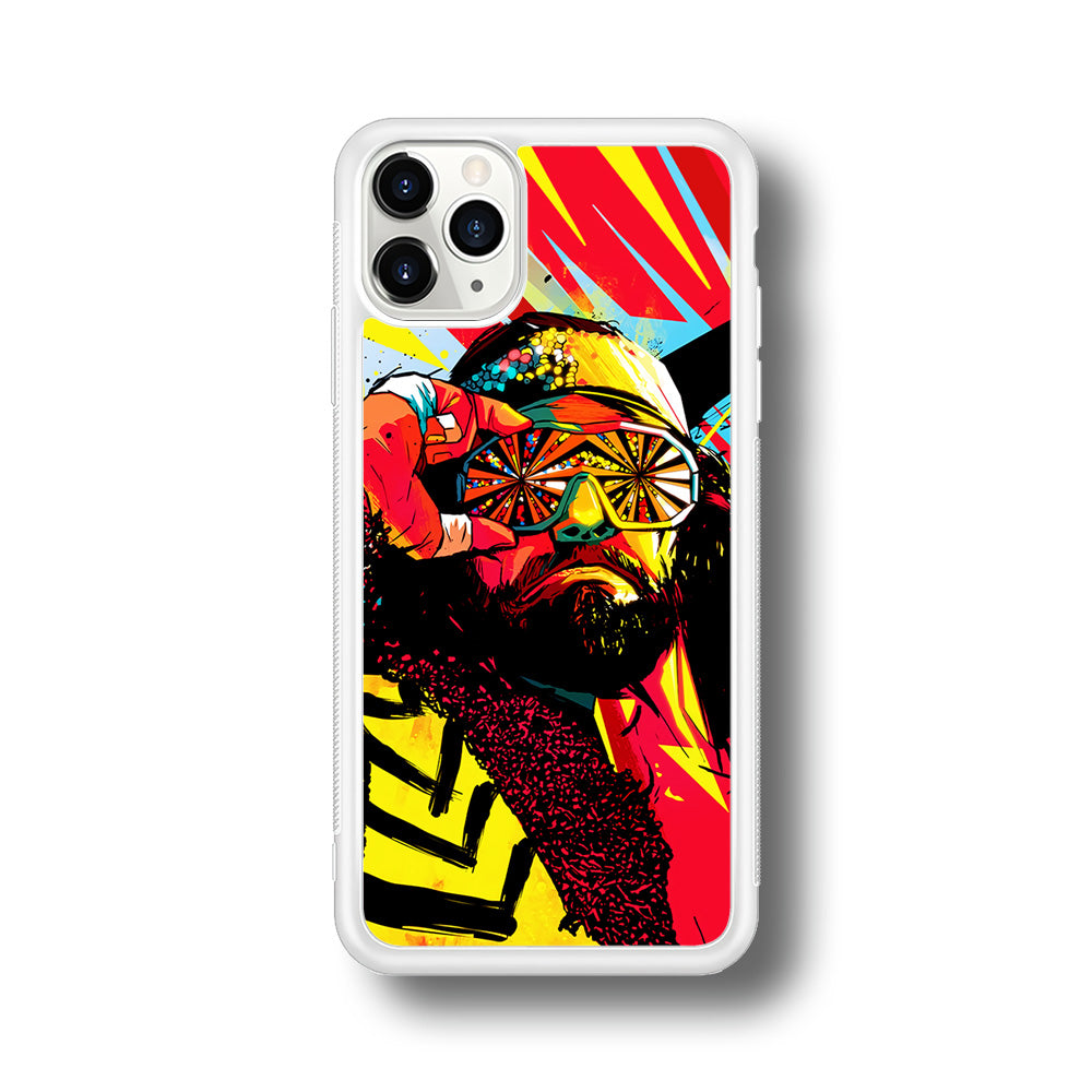 Macho Man Randy Art iPhone 11 Pro Max Case-Phone Case-Rubber White (2D Case)-Altracase
