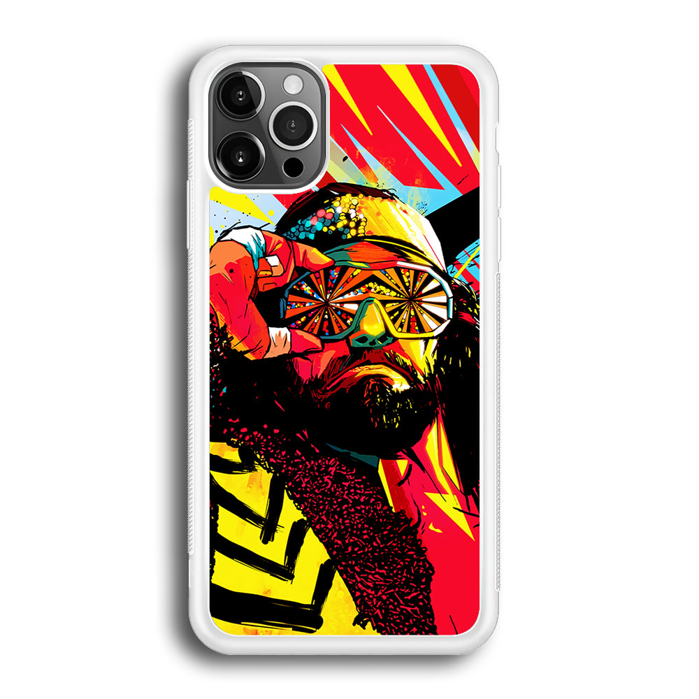Macho Man Randy Art iPhone 12 Pro Max Case-Phone Case-Rubber White (2D Case)-Altracase