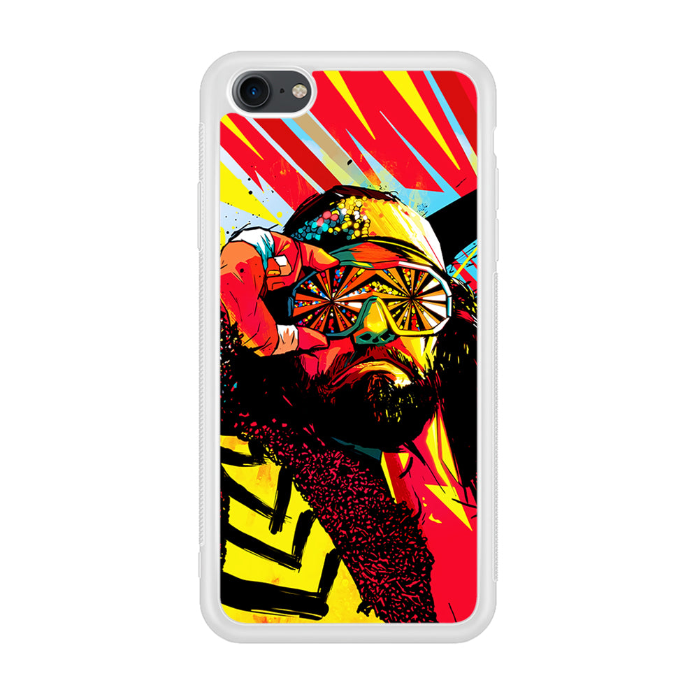 Macho Man Randy Art iPhone 7 Case-Phone Case-Rubber White (2D Case)-Altracase