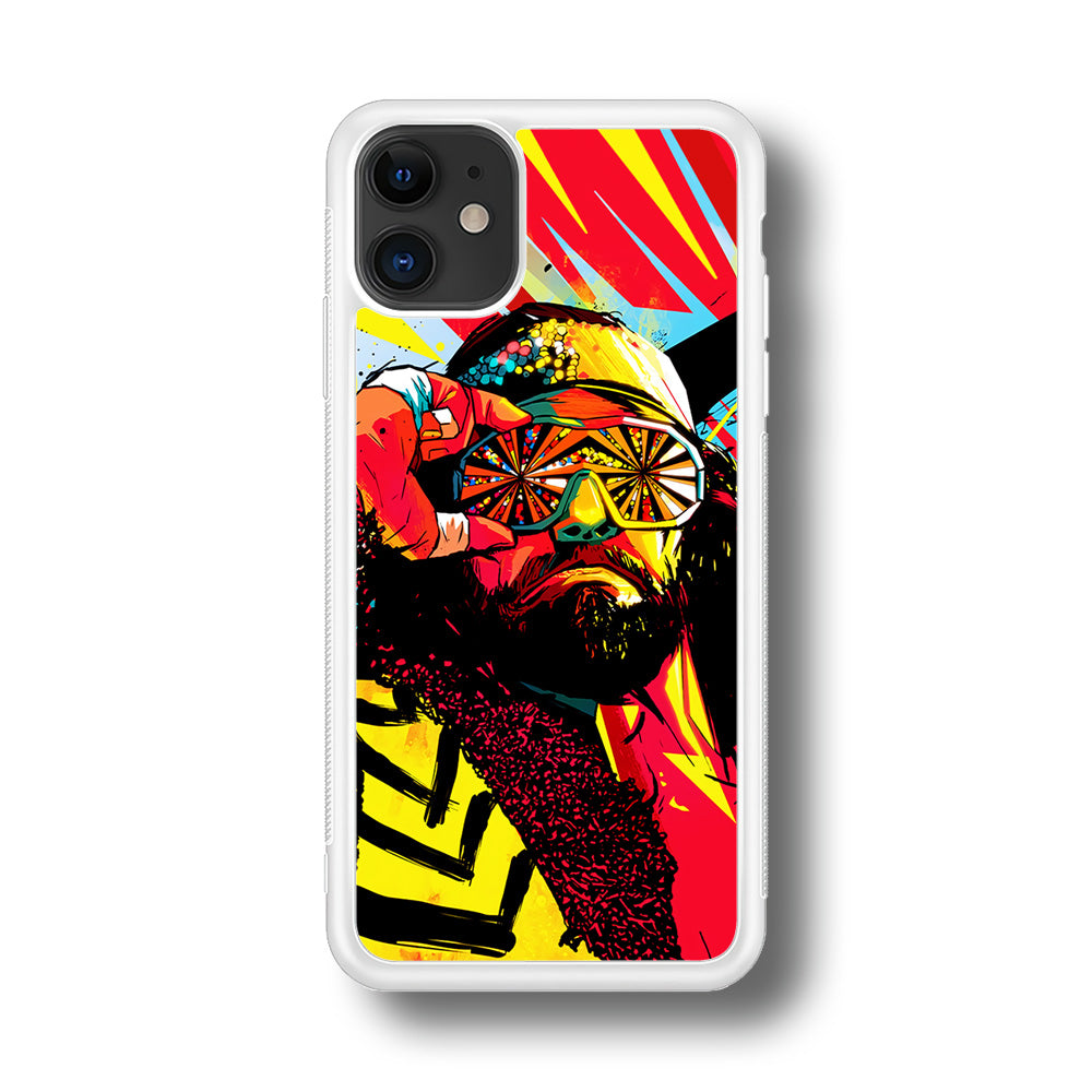 Macho Man Randy Art iPhone 11 Case-Phone Case-Rubber White (2D Case)-Altracase