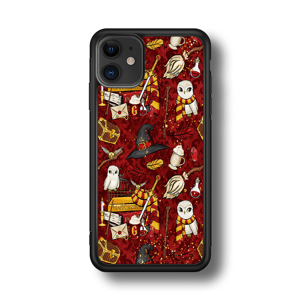 Magic Art Red iPhone 11 Case-Phone Case-Rubber Black (2D Case)-Altracase