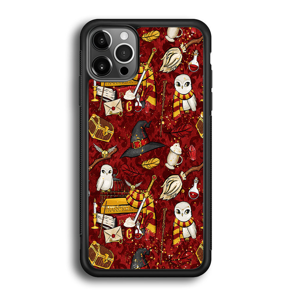 Magic Art Red iPhone 12 Pro Max Case-Phone Case-Rubber Black (2D Case)-Altracase