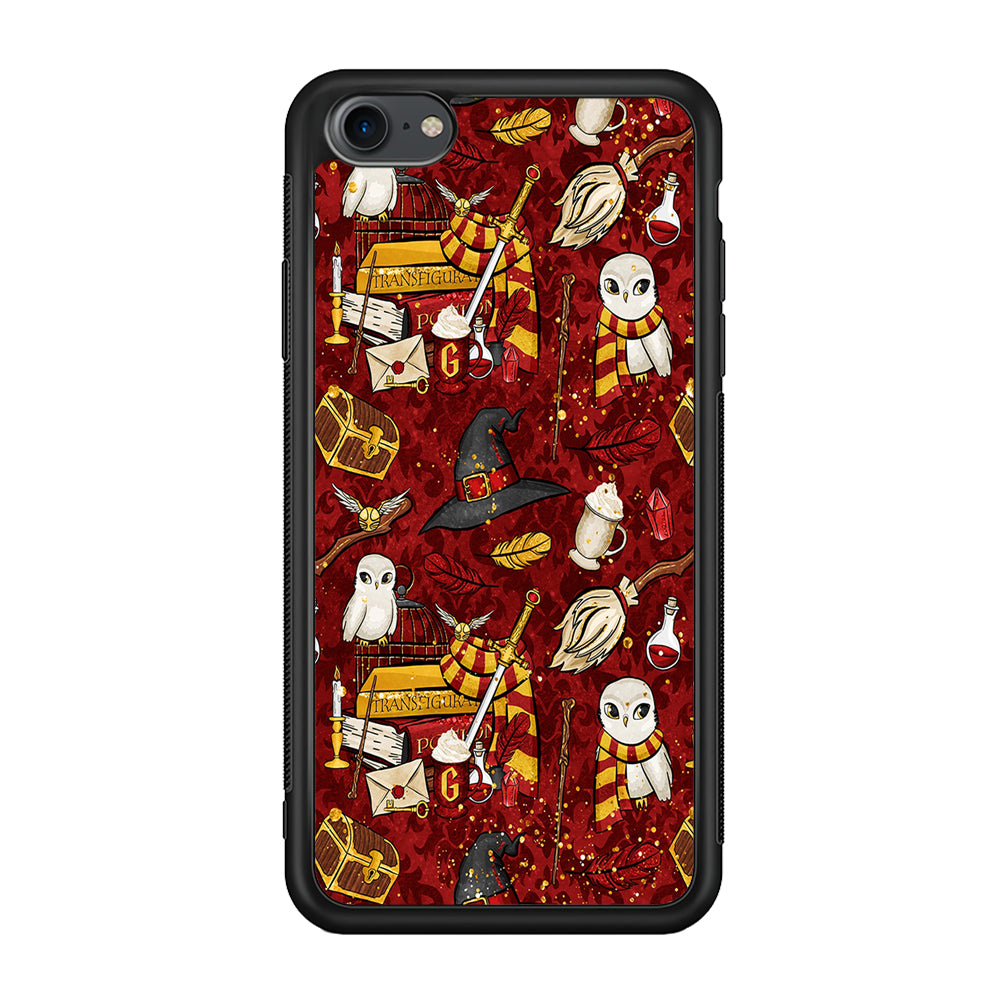Magic Art Red iPhone 8 Case-Phone Case-Rubber Black (2D Case)-Altracase