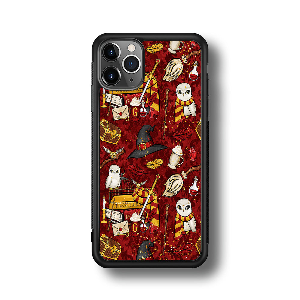 Magic Art Red iPhone 11 Pro Max Case-Phone Case-Rubber Black (2D Case)-Altracase