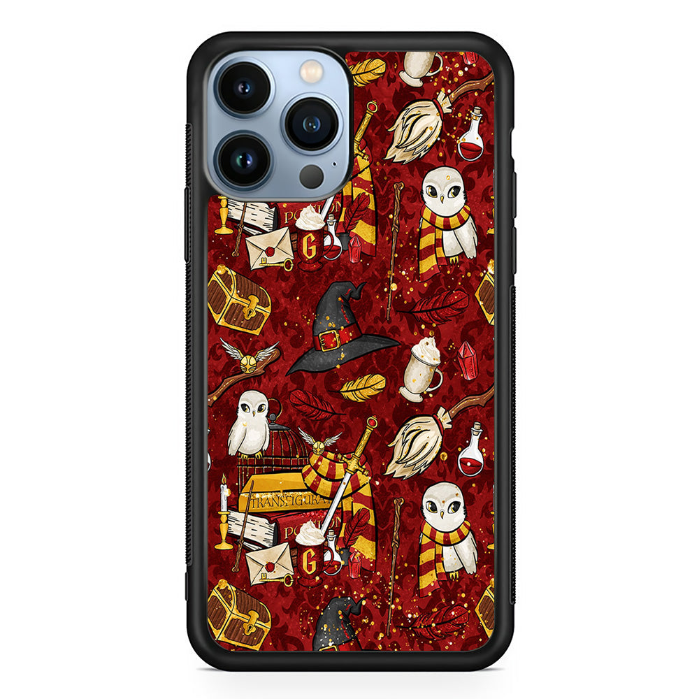 Magic Art Red iPhone 13 Pro Case-Phone Case-Rubber Black (2D Case)-Altracase