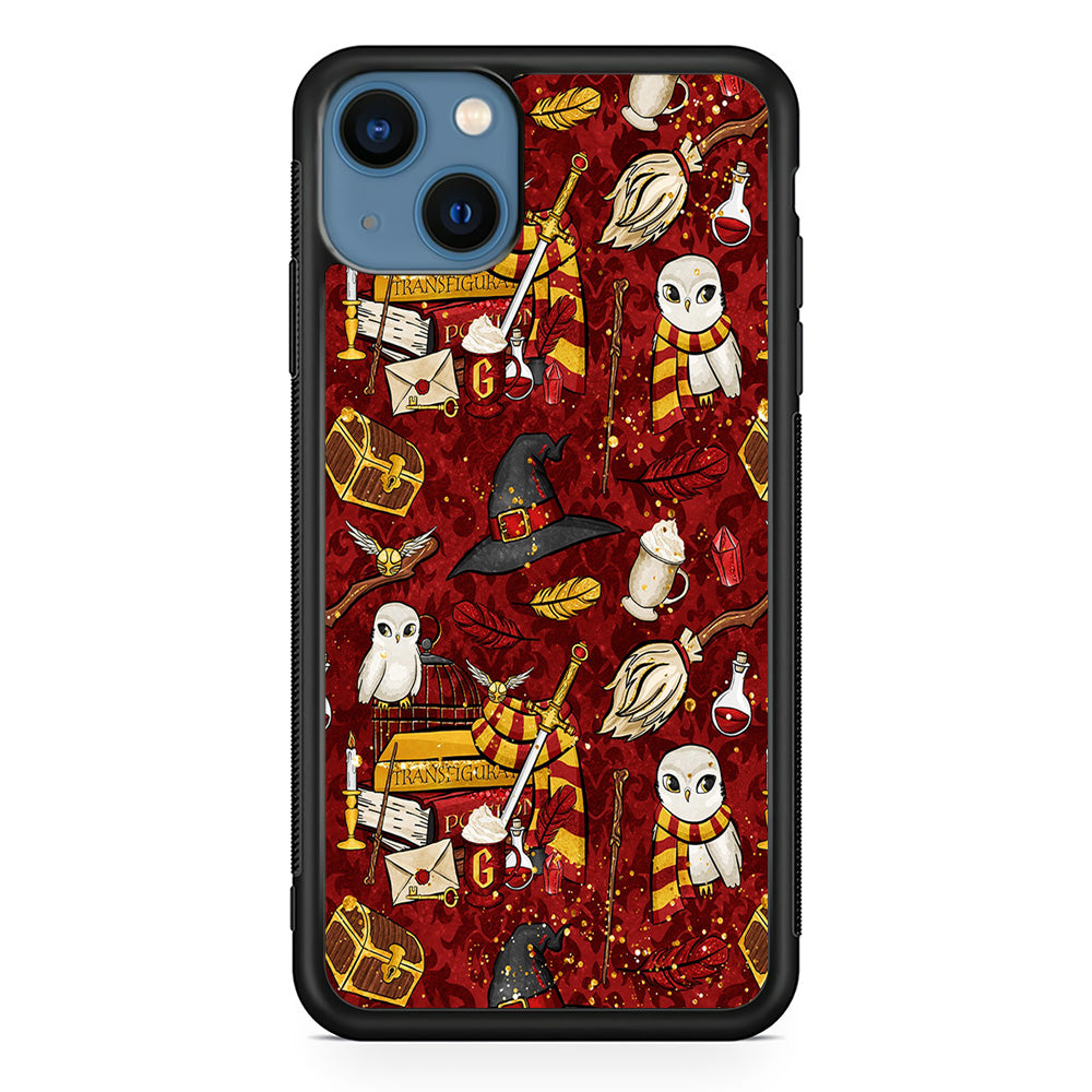 Magic Art Red iPhone 13 Case-Phone Case-Rubber Black (2D Case)-Altracase