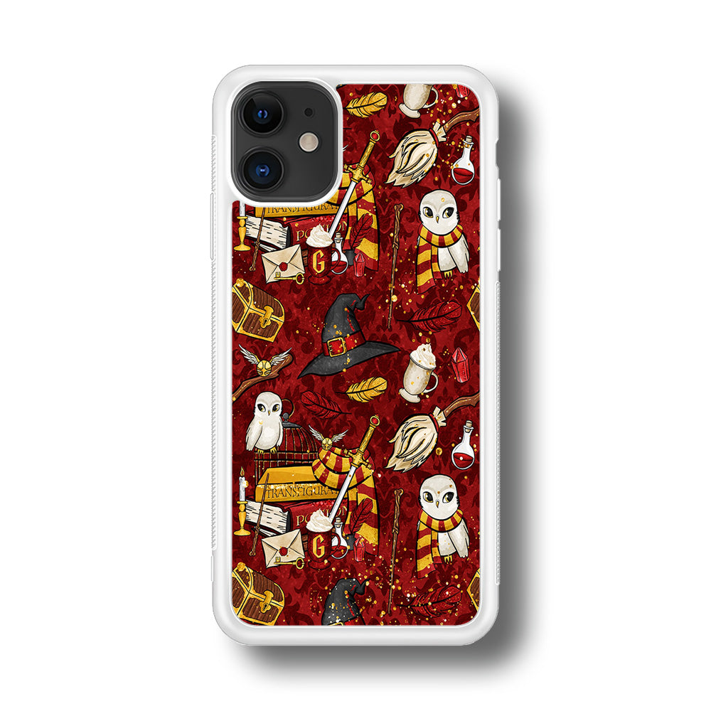 Magic Art Red iPhone 11 Case-Phone Case-Rubber White (2D Case)-Altracase