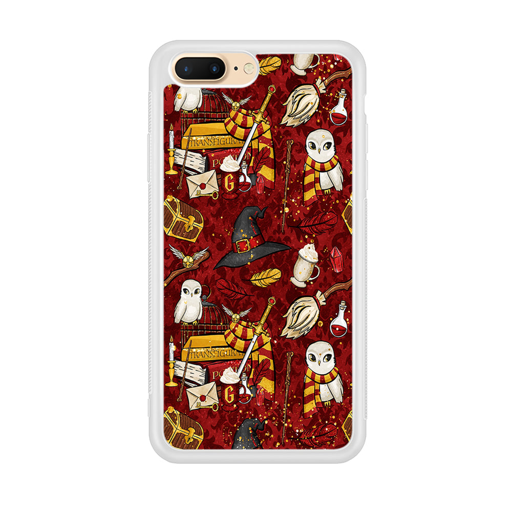 Magic Art Red iPhone 7 Plus Case-Phone Case-Rubber White (2D Case)-Altracase