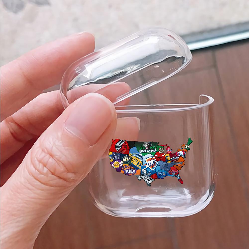 Map of NBA Hard Plastic Protective Clear Case Cover For Apple Airpods-AirPod Case-Altracase