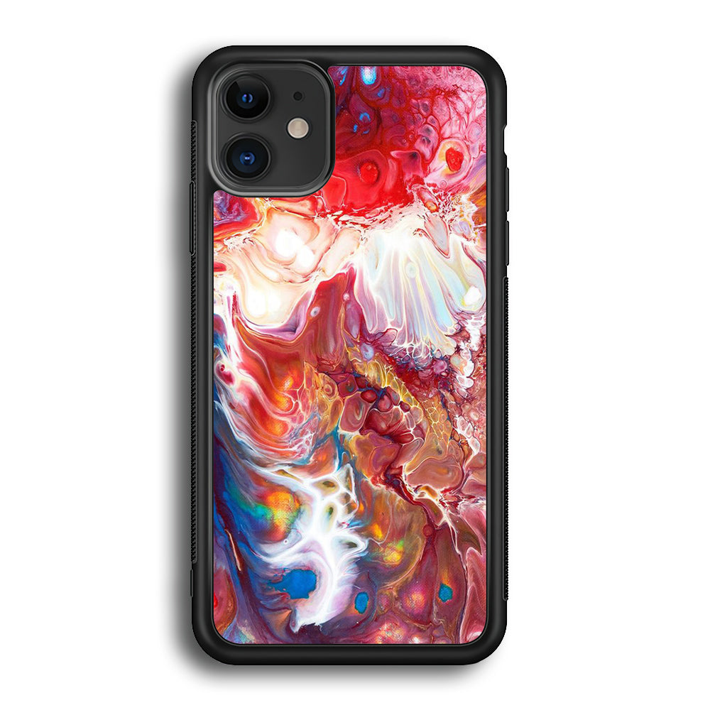Marble Pattern 025 iPhone 12 Mini Case-Phone Case-Rubber Black (2D Case)-Altracase