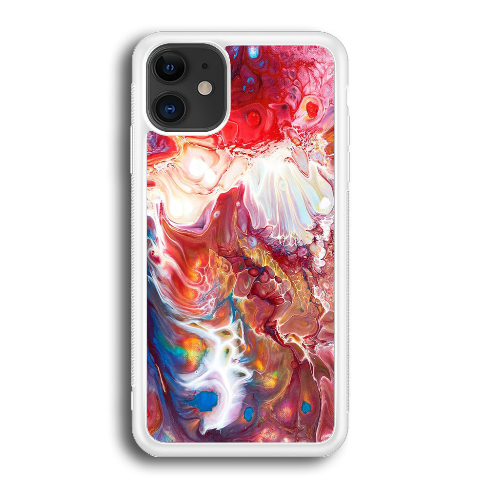 Marble Pattern 025 iPhone 12 Case-Phone Case-Rubber White (2D Case)-Altracase