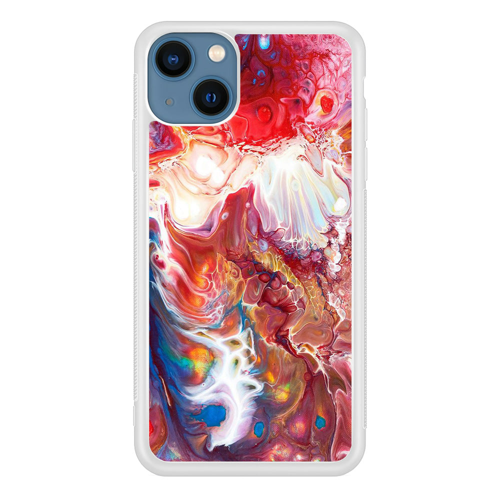 Marble Pattern 025 iPhone 13 Case-Phone Case-Rubber White (2D Case)-Altracase