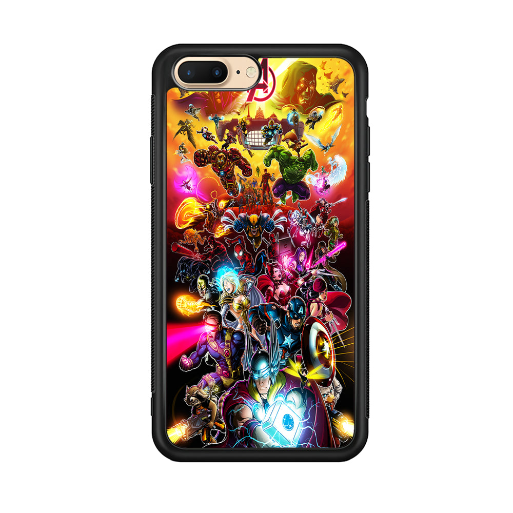 Marvel Avengers Alliance Assemble iPhone 8 Plus Case-Phone Case-Rubber Black (2D Case)-Altracase