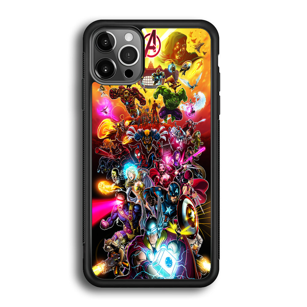 Marvel Avengers Alliance Assemble iPhone 12 Pro Max Case-Phone Case-Rubber Black (2D Case)-Altracase