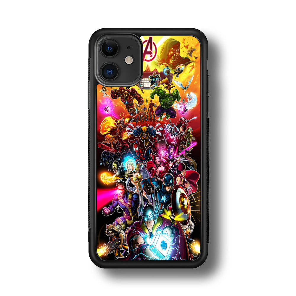 Marvel Avengers Alliance Assemble iPhone 11 Case-Phone Case-Rubber Black (2D Case)-Altracase