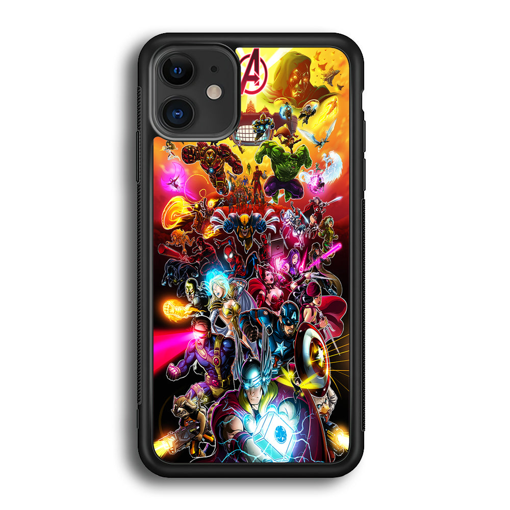 Marvel Avengers Alliance Assemble iPhone 12 Case-Phone Case-Rubber Black (2D Case)-Altracase