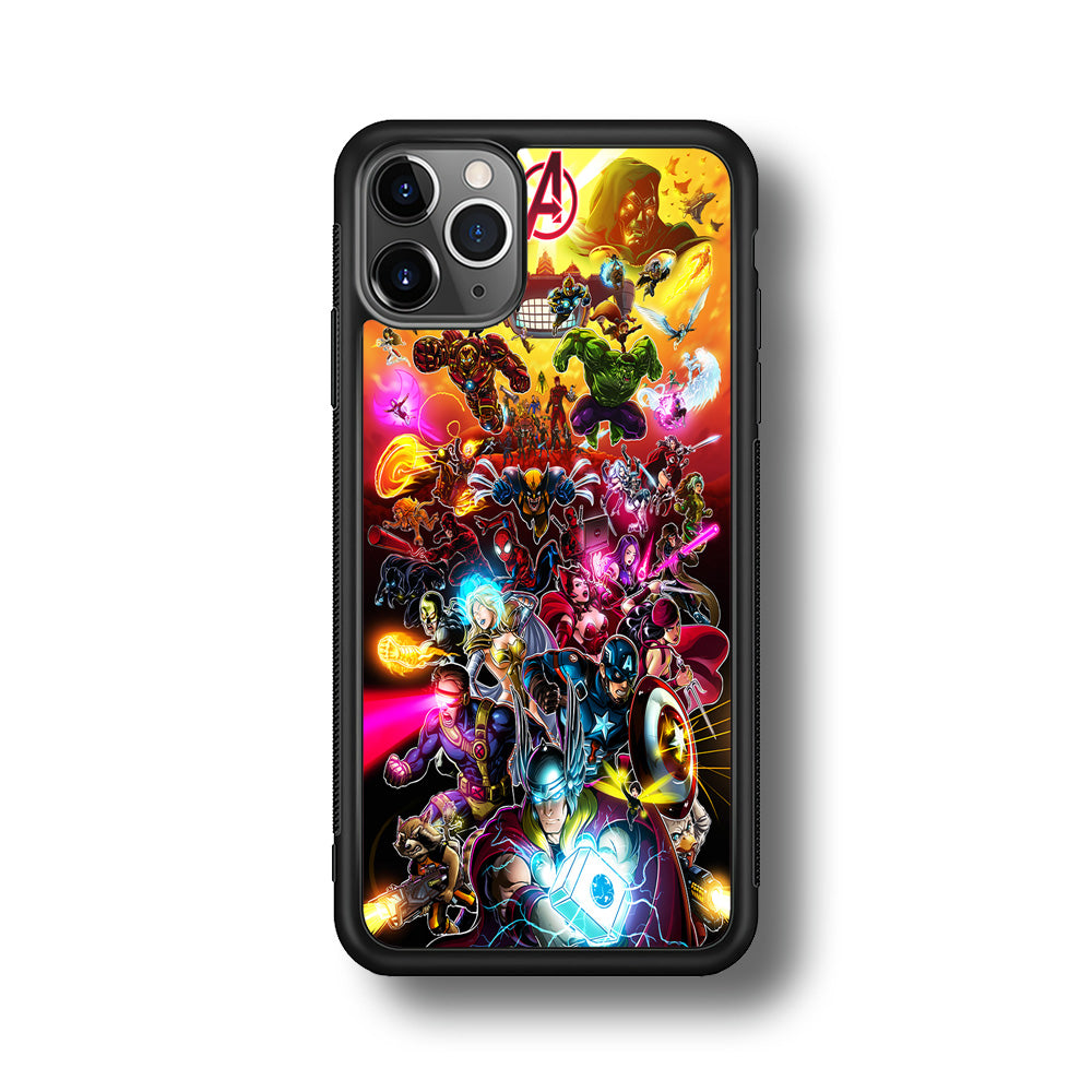 Marvel Avengers Alliance Assemble iPhone 11 Pro Max Case-Phone Case-Rubber Black (2D Case)-Altracase