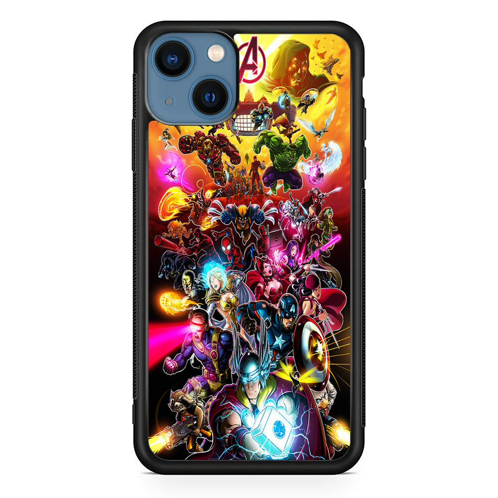 Marvel Avengers Alliance Assemble iPhone 13 Mini Case-Phone Case-Rubber Black (2D Case)-Altracase