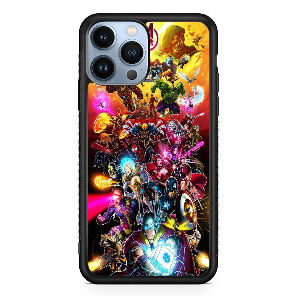 Marvel Avengers Alliance Assemble iPhone 15 Pro Case-Phone Case-Rubber Black (2D Case)-Altracase