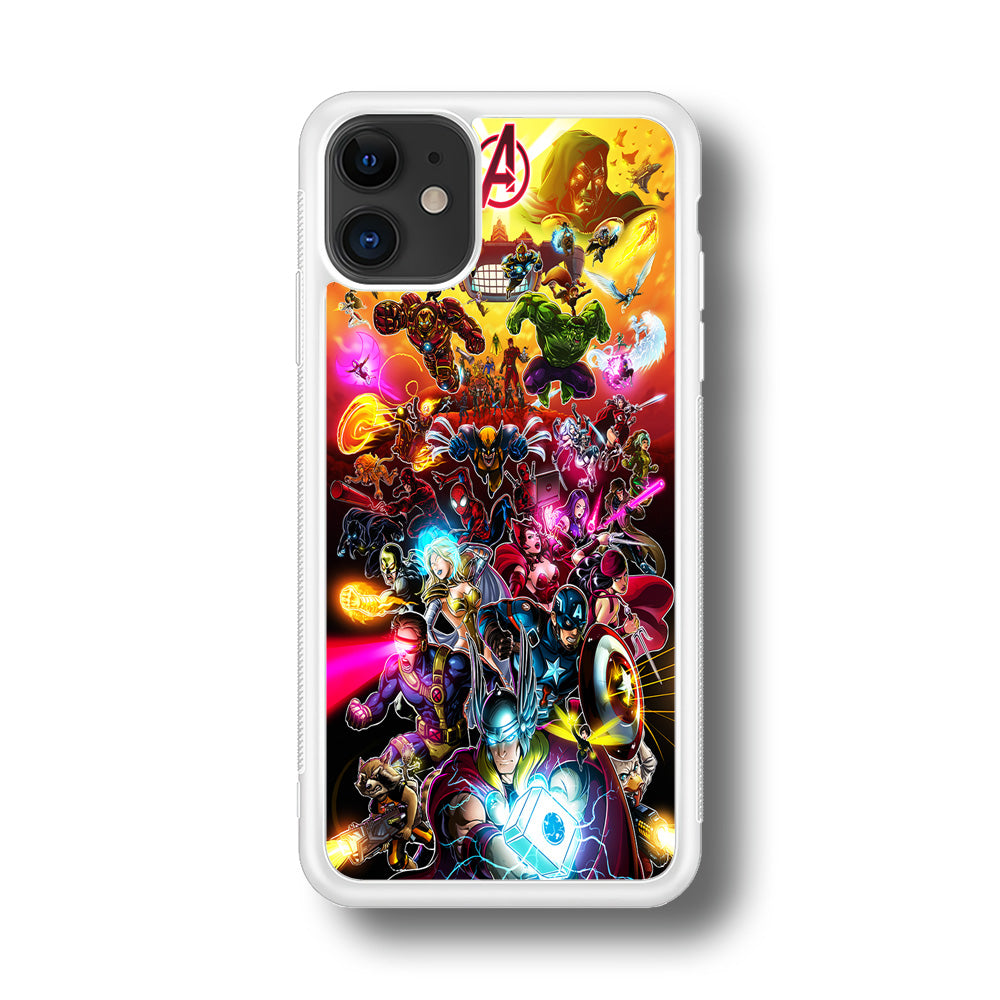 Marvel Avengers Alliance Assemble iPhone 11 Case-Phone Case-Rubber White (2D Case)-Altracase