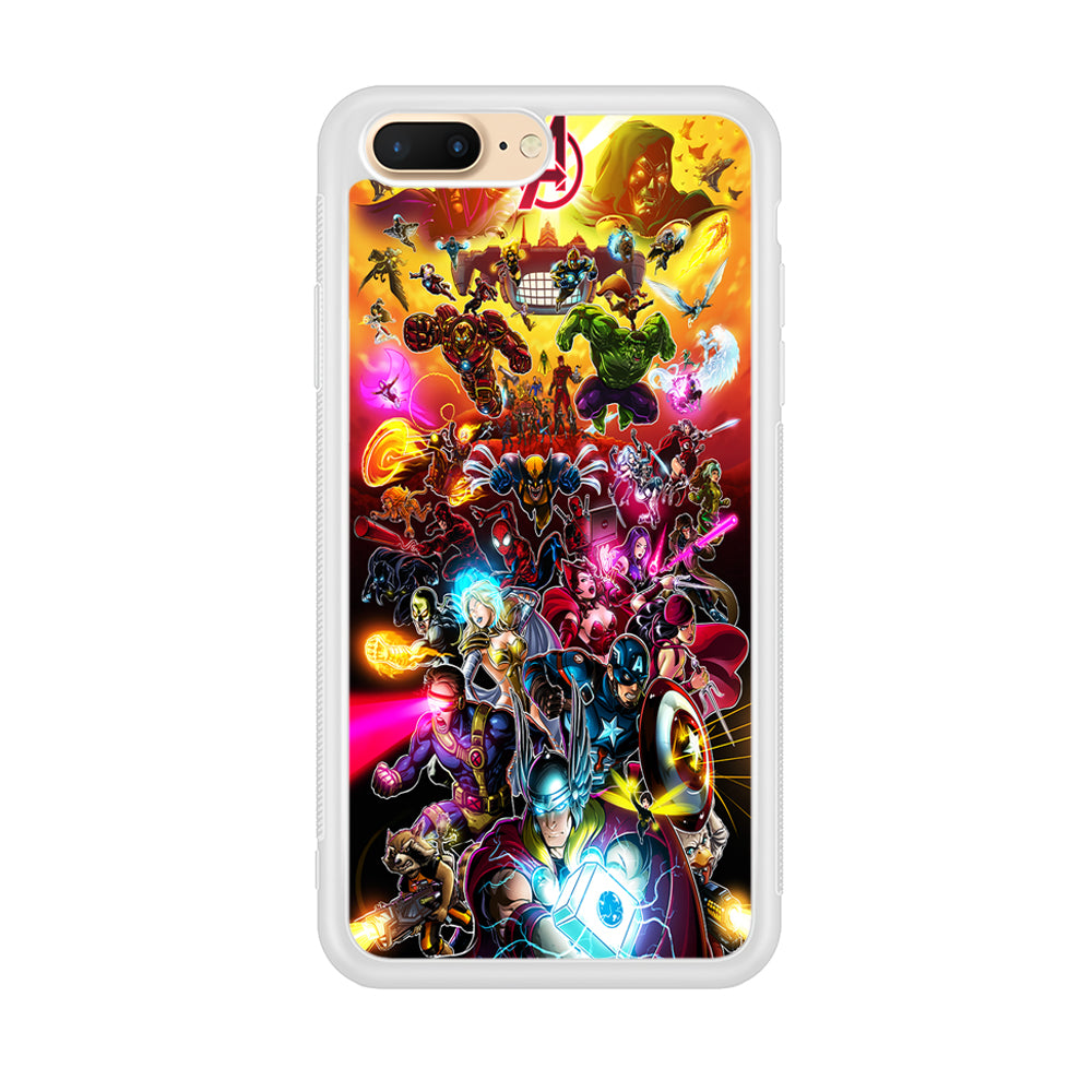 Marvel Avengers Alliance Assemble iPhone 8 Plus Case-Phone Case-Rubber White (2D Case)-Altracase