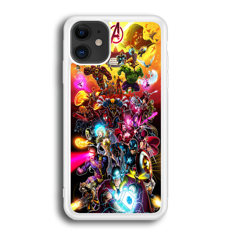 Marvel Avengers Alliance Assemble iPhone 12 Case-Phone Case-Rubber White (2D Case)-Altracase