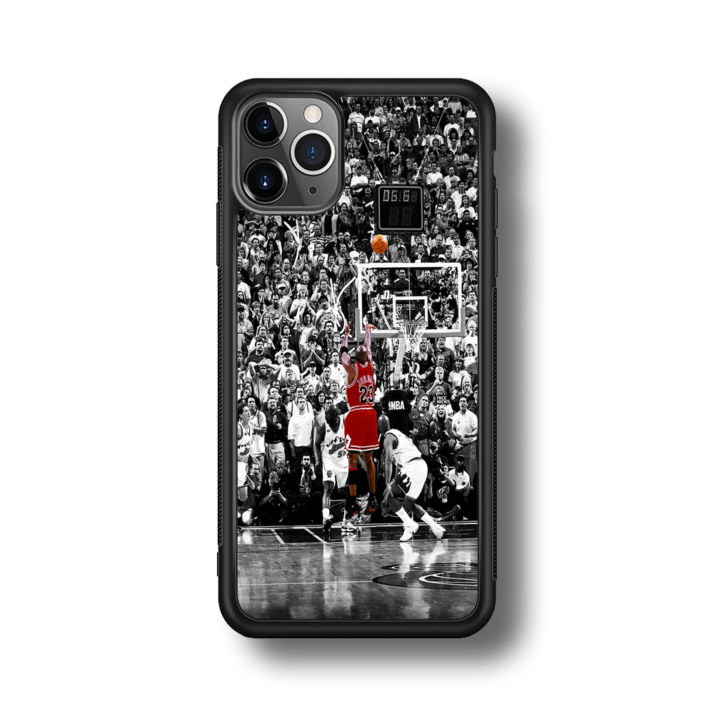 Michael Jordan Jump Shot iPhone 11 Pro Max Case-Phone Case-Rubber Black (2D Case)-Altracase