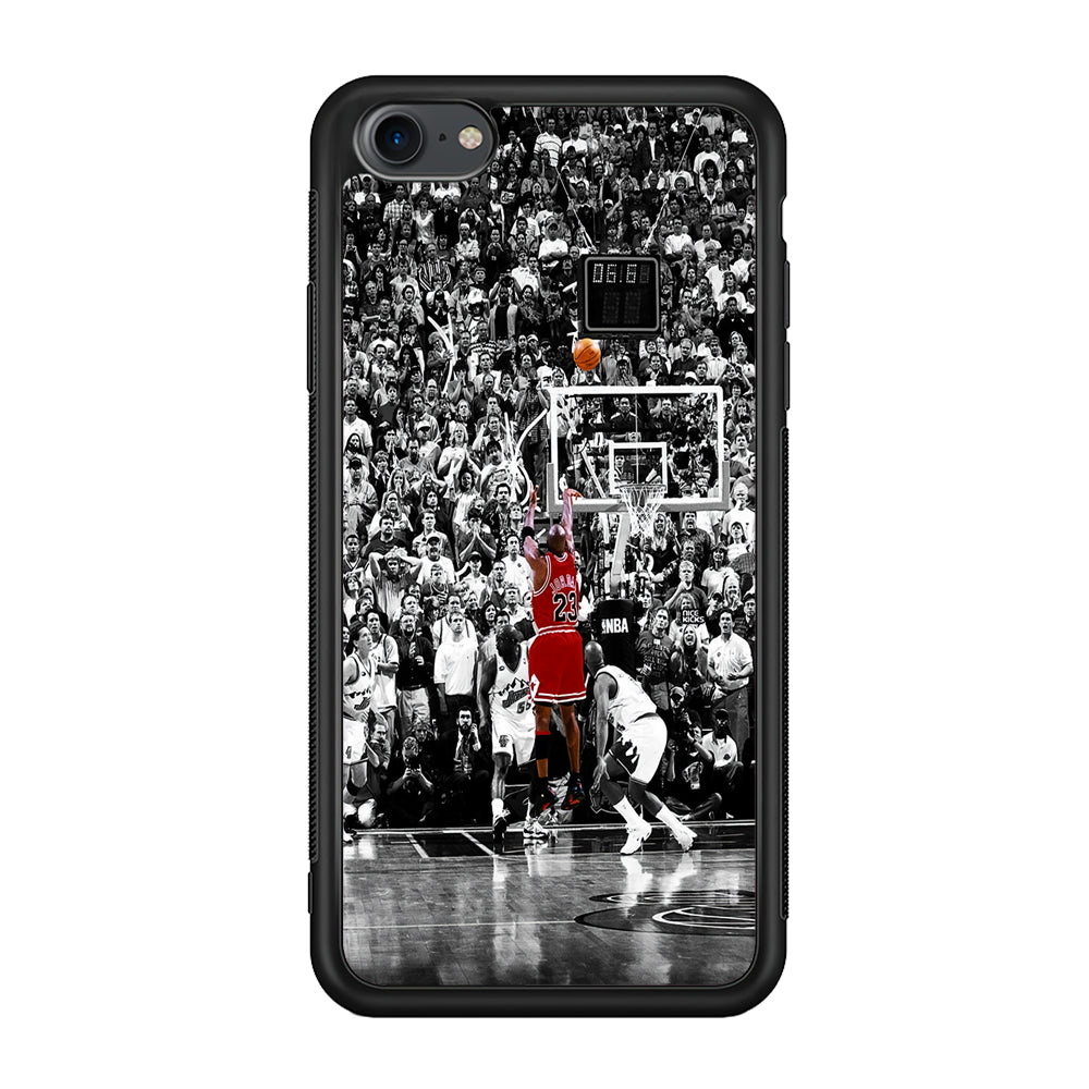 Michael Jordan Jump Shot iPhone 8 Case-Phone Case-Rubber Black (2D Case)-Altracase