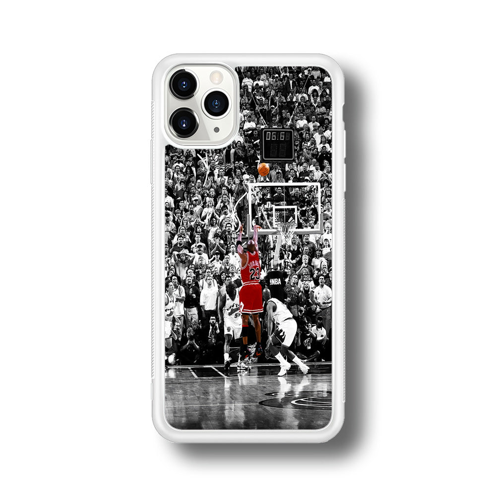 Michael Jordan Jump Shot iPhone 11 Pro Case-Phone Case-Rubber White (2D Case)-Altracase