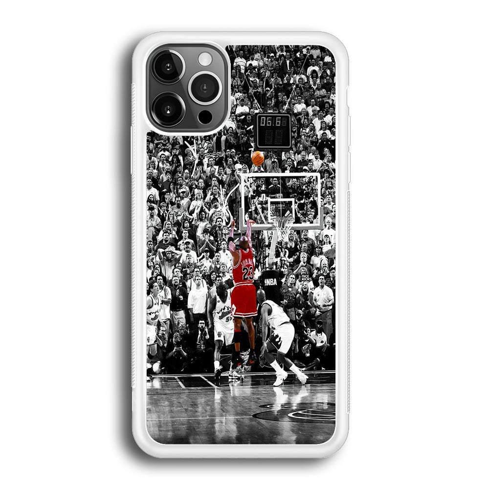 Michael Jordan Jump Shot iPhone 12 Pro Max Case-Phone Case-Rubber White (2D Case)-Altracase