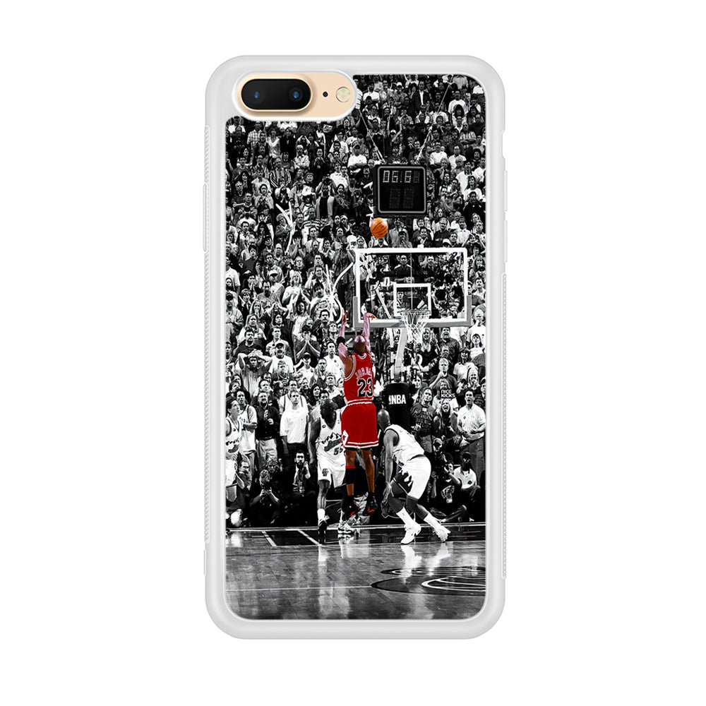 Michael Jordan Jump Shot iPhone 7 Plus Case-Phone Case-Rubber White (2D Case)-Altracase