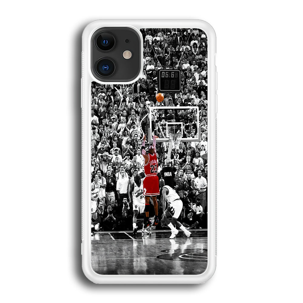 Michael Jordan Jump Shot iPhone 12 Mini Case-Phone Case-Rubber White (2D Case)-Altracase